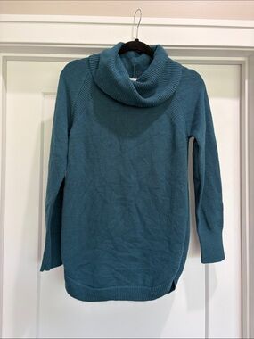 89th & Madison Teal Cowl Neck Sweater